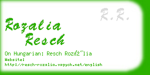 rozalia resch business card